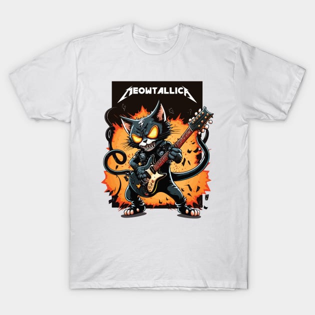 Meowtallica 5 T-Shirt by vectrus